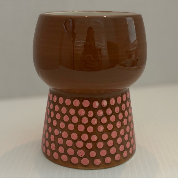 Target Opalhouse Stoneware Face Planter 4.5” Pot Vase Brown Dots Head Boho - Picture 5 of 9
